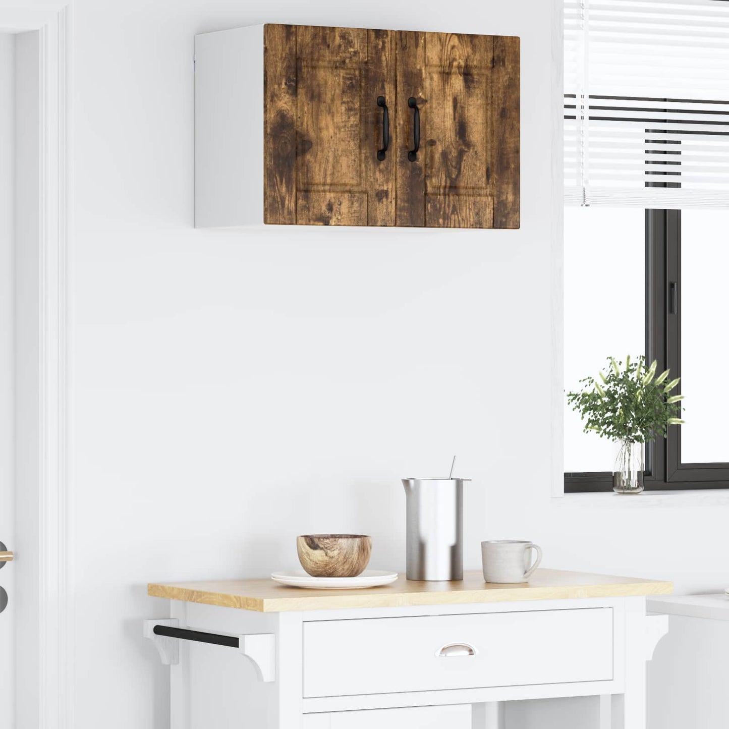 vidaXL Ντουλάπα Κουζίνας με ράφι Καπνιστό Δρύς 60 x 31 x 40 εκ