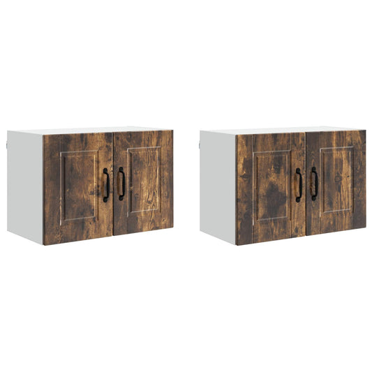 vidaXL Ντουλάπα Τοίχου PORTO 2 pcs Καπνιστό Δρύς 60 x 31 x 40 εκ