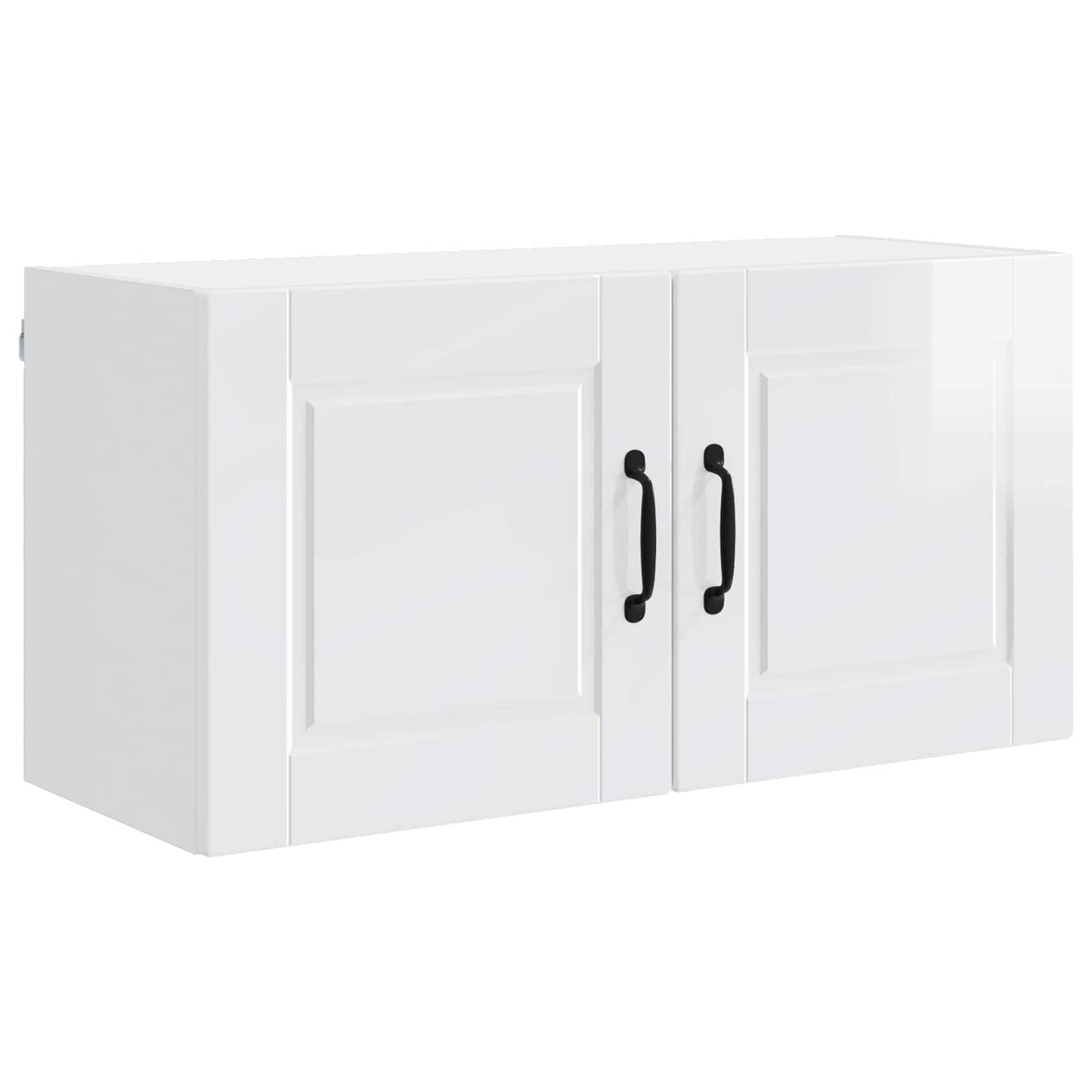 vidaXL Ντουλάπα Κουζίνας με ράφι Υψηλής γυαλάδας λευκό 80 x 31 x 40 εκ