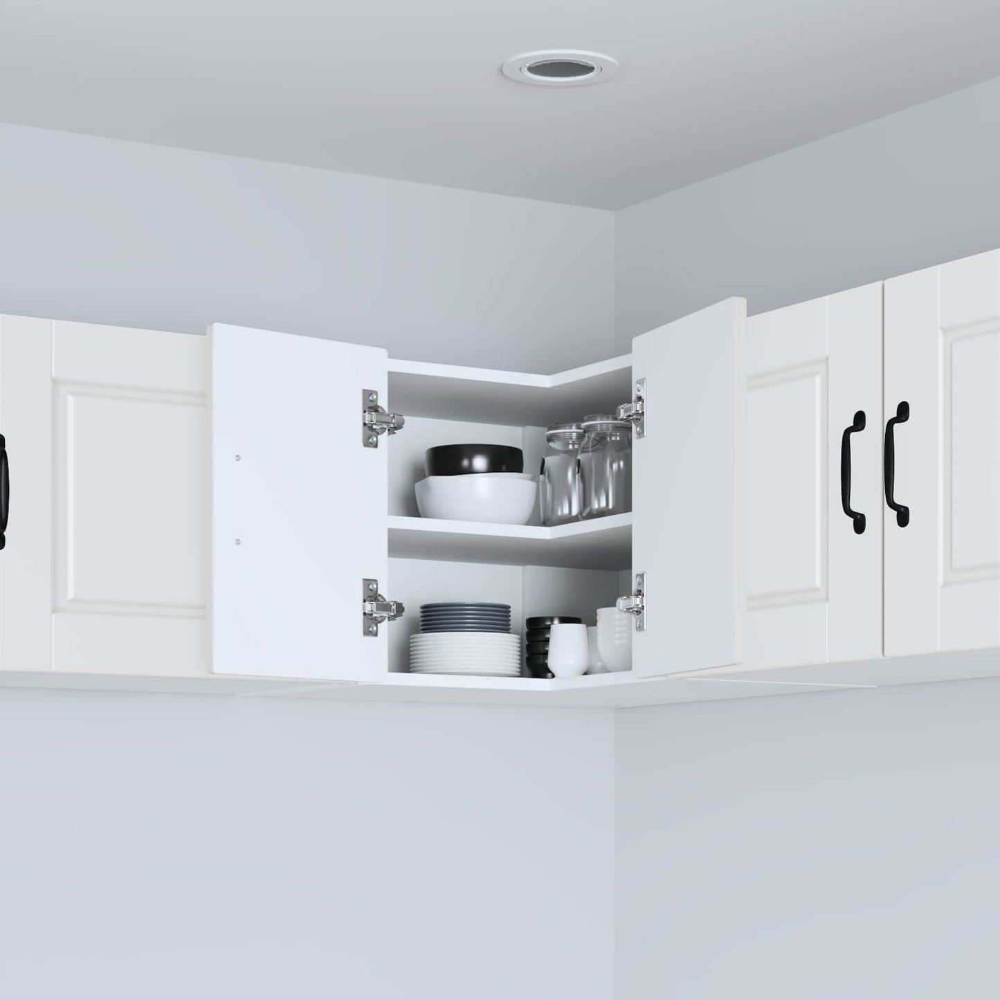 vidaXL Ντουλάπα Κουζίνας Λευκό 57 x 57 x 40 εκ. Επεξεργασμένο ξύλο