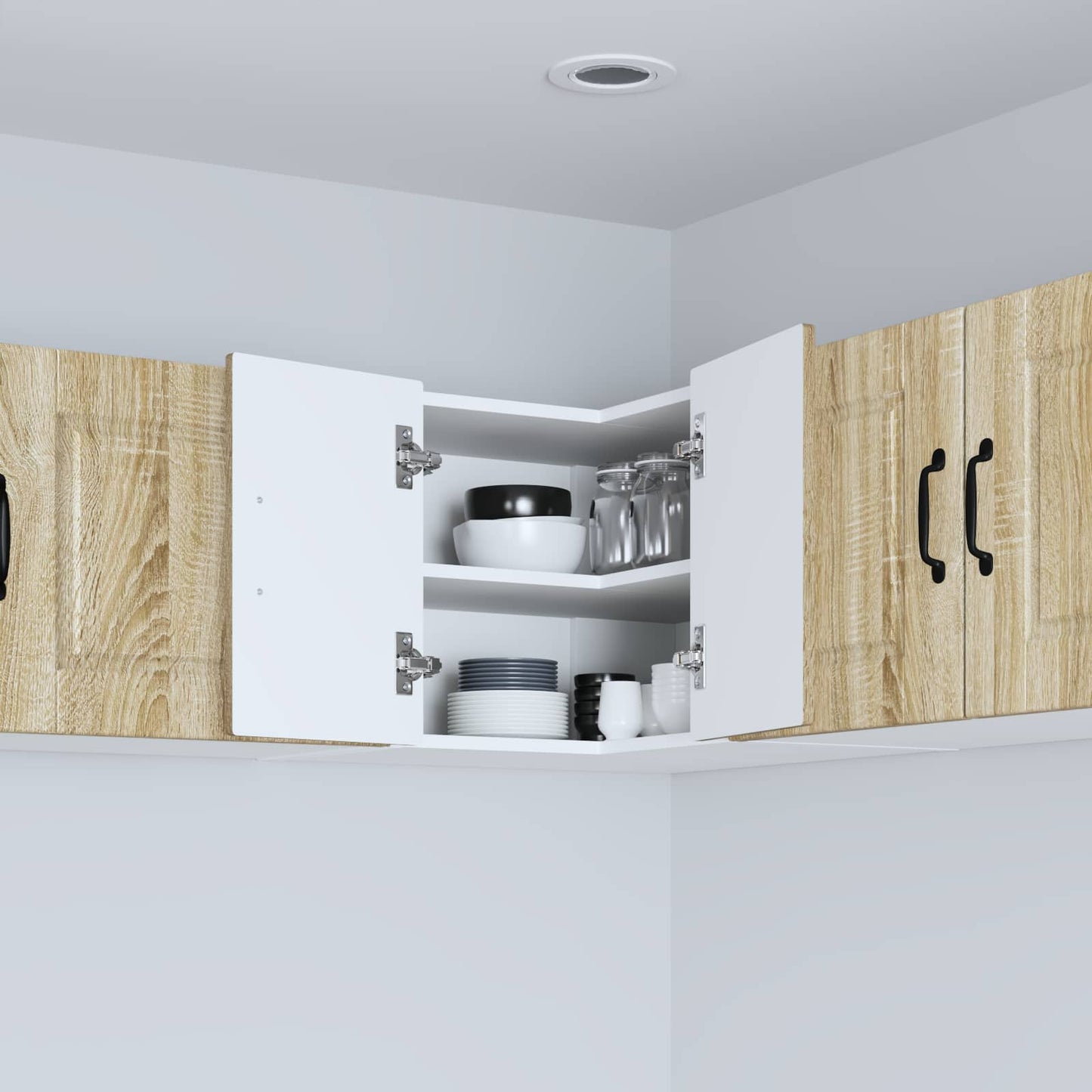 vidaXL Ντουλάπα Κουζίνας με ράφι με πόρτα Δρύς Sonoma 57 x 57 x 40 εκ.