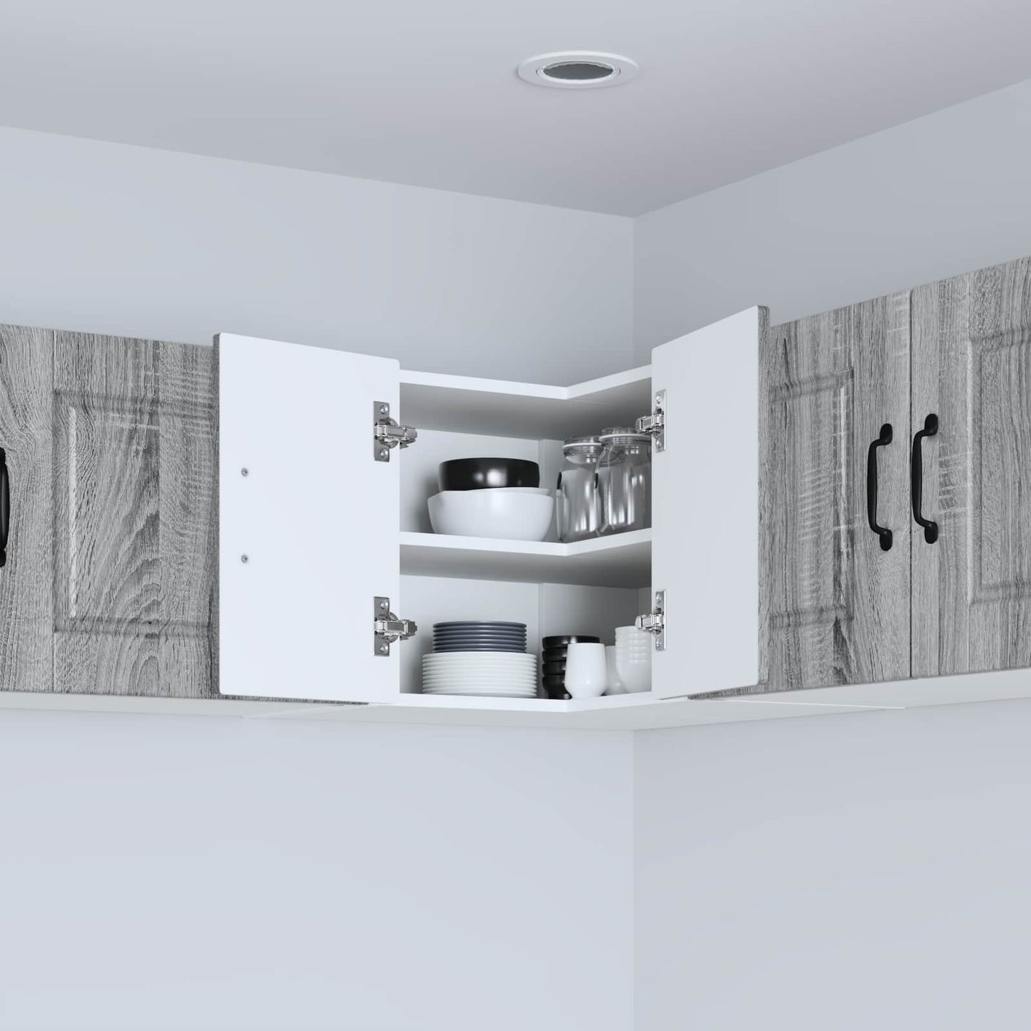 vidaXL Ντουλάπα Κουζίνας με ράφι Γκρίζο Σονομα 57 x 57 x 40 εκ.