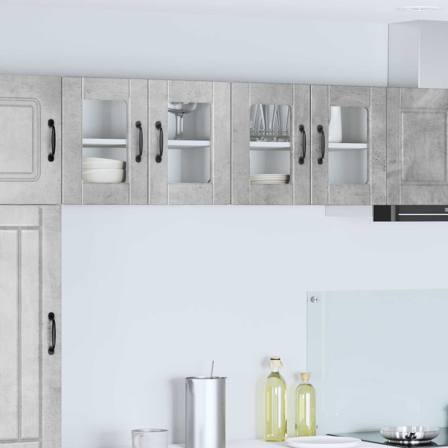 vidaXL Ραφιέρα τοίχου PORTO Σκυρόδεμα Γκρι 60 x 31 x 40 εκ