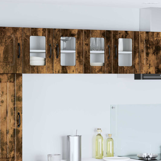 vidaXL Ραφιέρα τοίχου PORTO 2 pcs Καπνιστό Δρύς 60 x 31 x 40 εκ