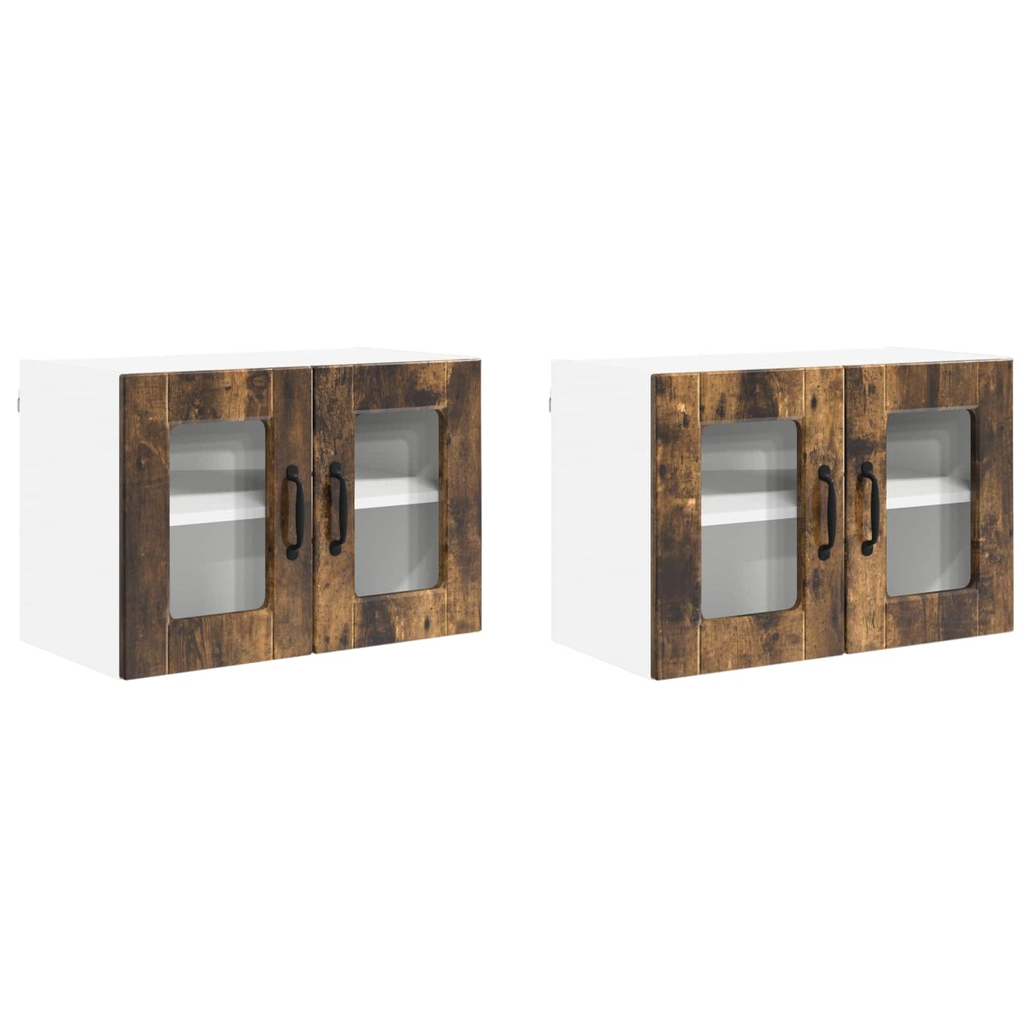 vidaXL Ραφιέρα τοίχου 2 pcs Καπνιστό Δρύς 60 x 31 x 40 εκ