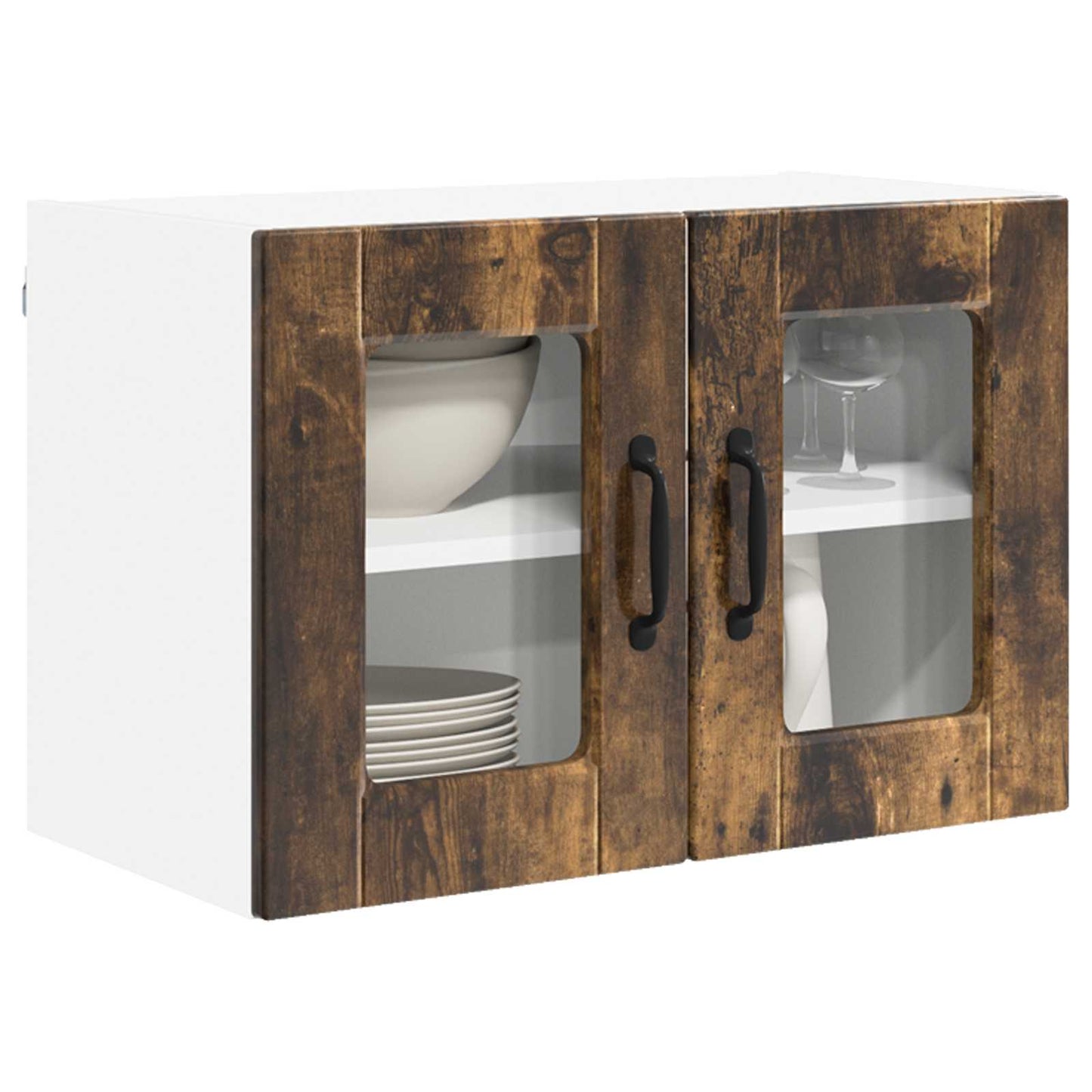 vidaXL Ραφιέρα τοίχου 2 pcs Καπνιστό Δρύς 60 x 31 x 40 εκ