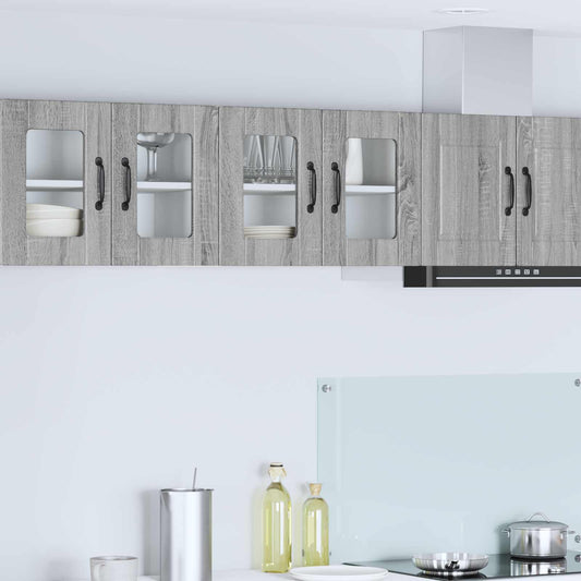 vidaXL Ραφιέρα τοίχου PORTO Γκρίζο Σονομα 60 x 31 x 40 εκ