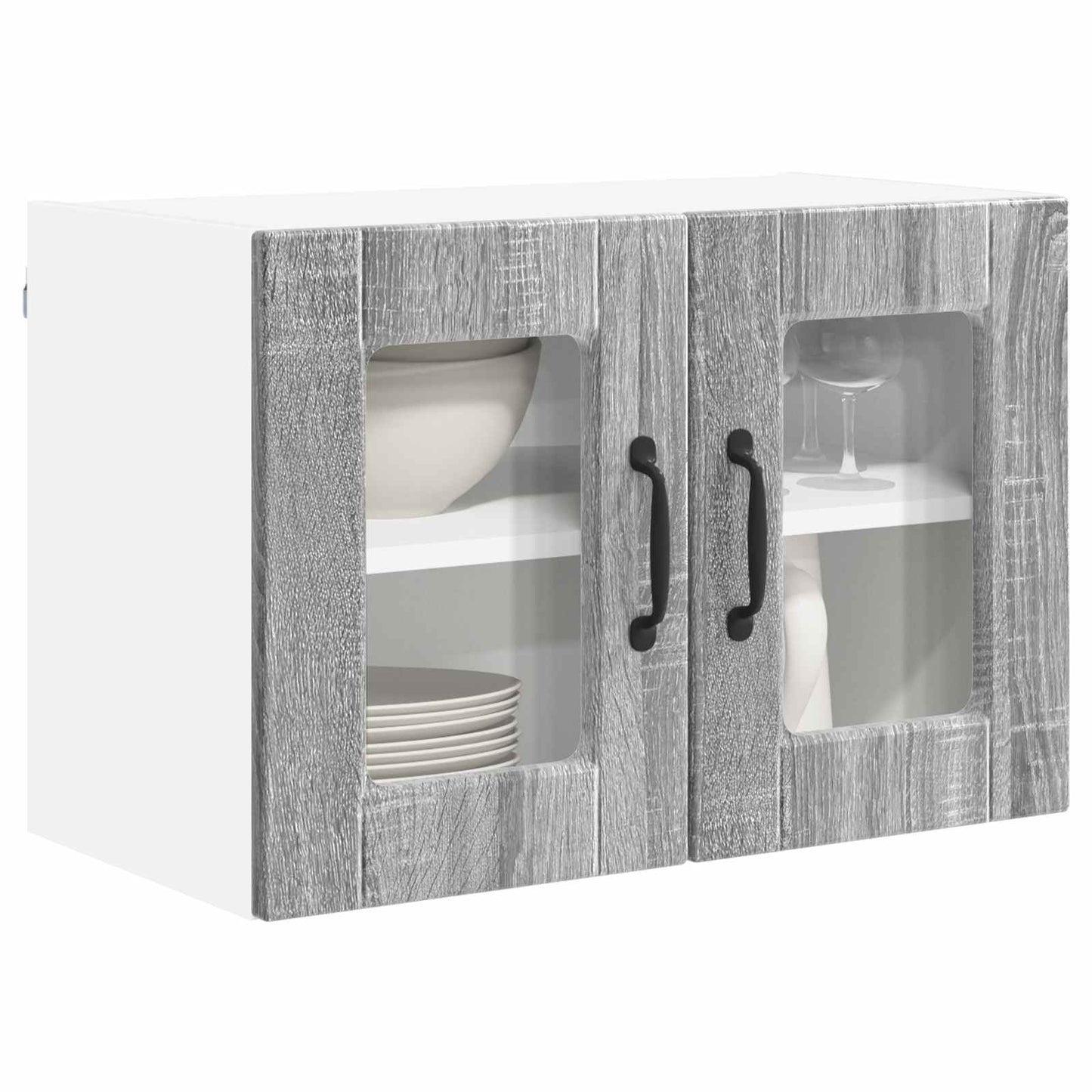 vidaXL Ραφιέρα τοίχου Γκρίζο Σονομα 60 x 31 x 40 εκ Επεξεργασμένο ξύλο