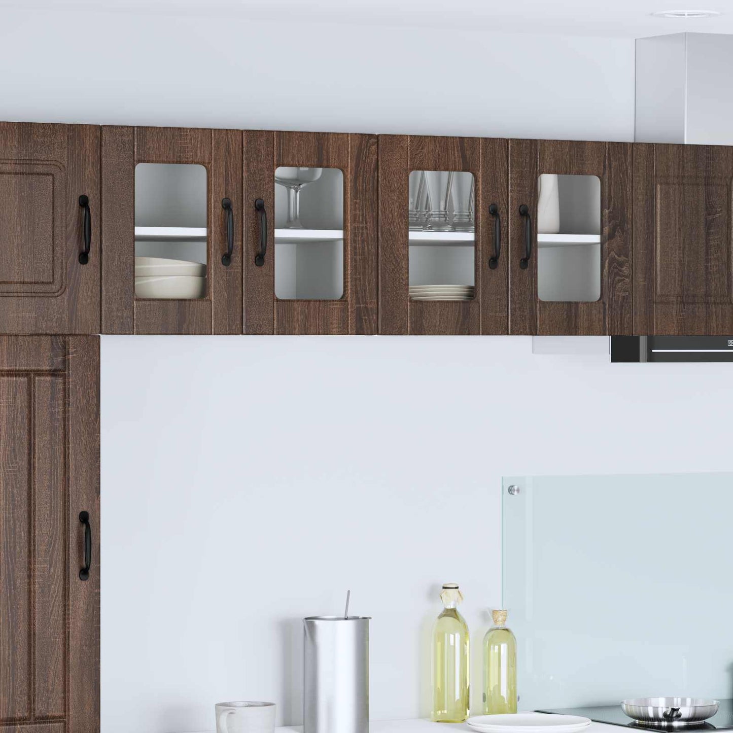 vidaXL Ραφιέρα τοίχου 2 pcs Καφέ δρυς 60 x 31 x 40 εκ