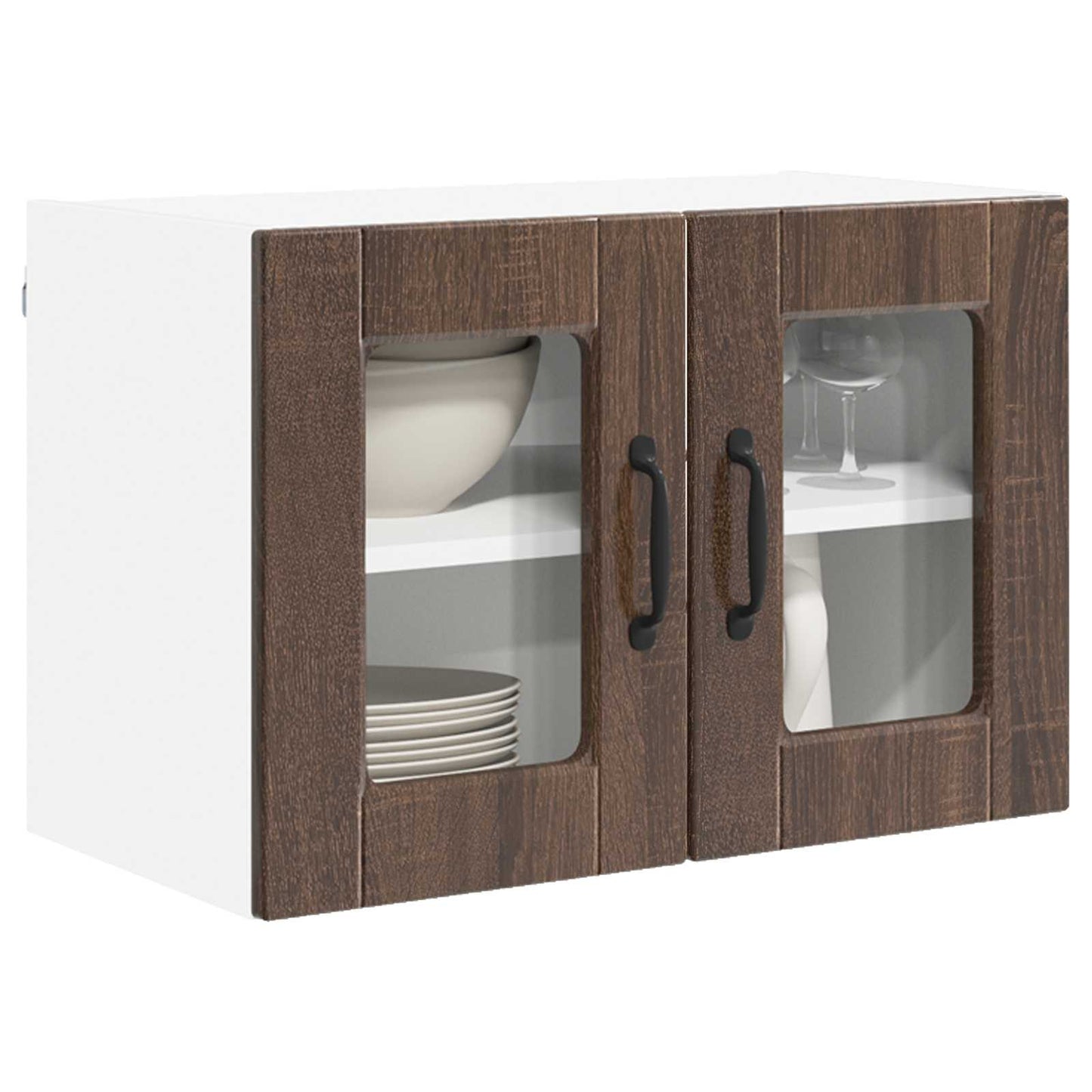 vidaXL Ραφιέρα τοίχου 2 pcs Καφέ δρυς 60 x 31 x 40 εκ