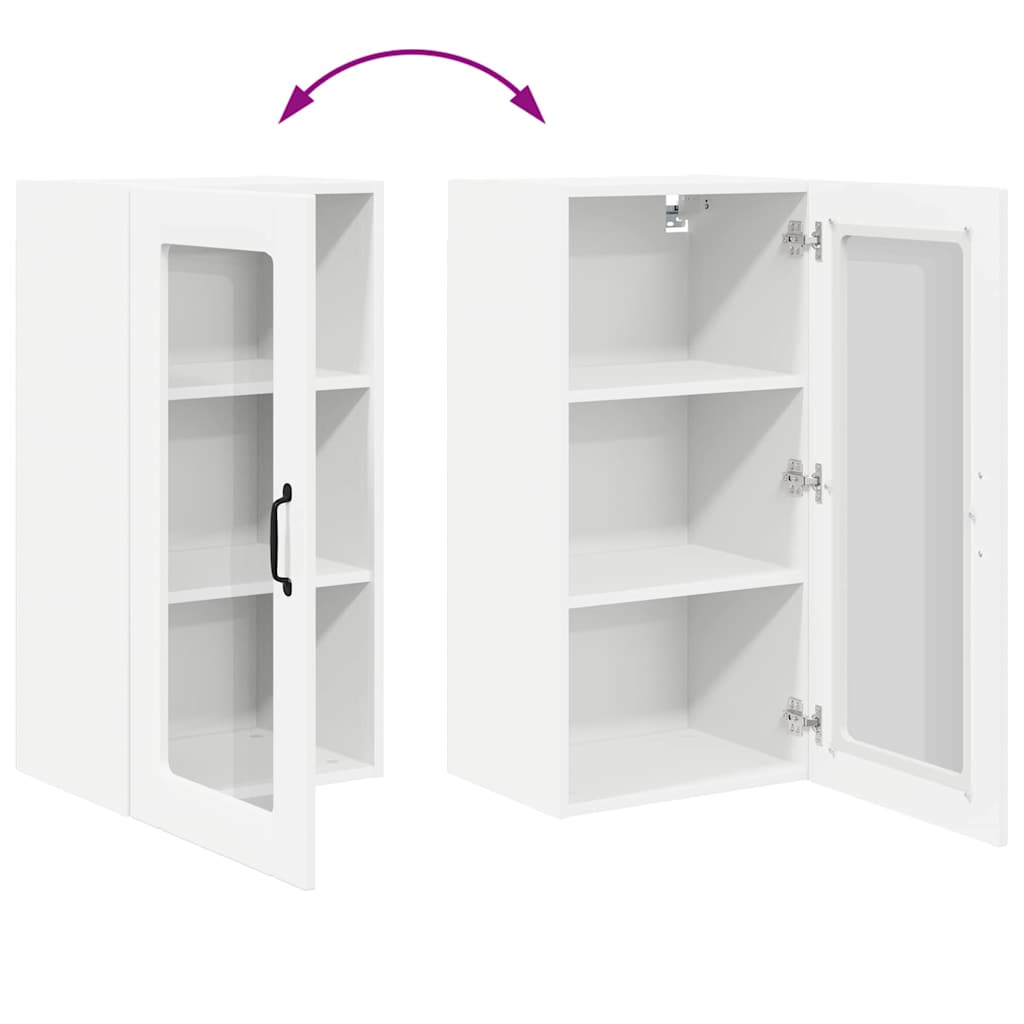 vidaXL Ντουλάπα Κουζίνας Λευκό 40 x 31 x 80 εκ. Επεξεργασμένο ξύλο