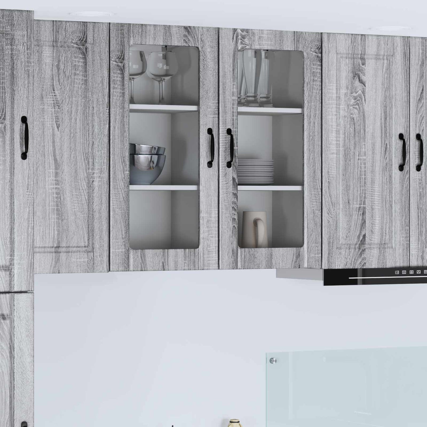 vidaXL Ραφιέρα τοίχου Γκρίζο Σονομα 40 x 31 x 80 εκ.