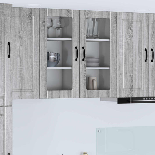 vidaXL Ραφιέρα τοίχου PORTO Γκρίζο Σονομα 40 x 31 x 80 εκ.
