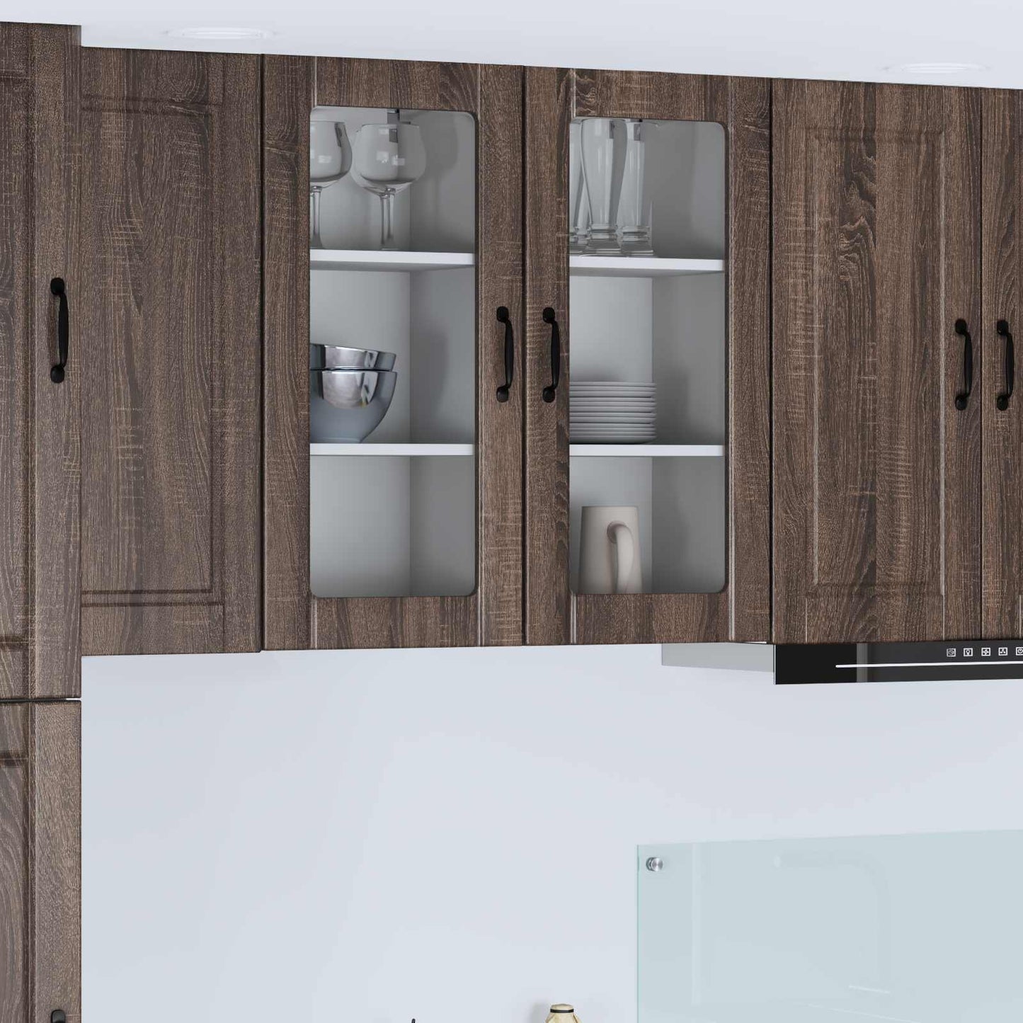vidaXL Ραφιέρα τοίχου Καφέ δρυς 40 x 31 x 80 εκ. Επεξεργασμένο ξύλο