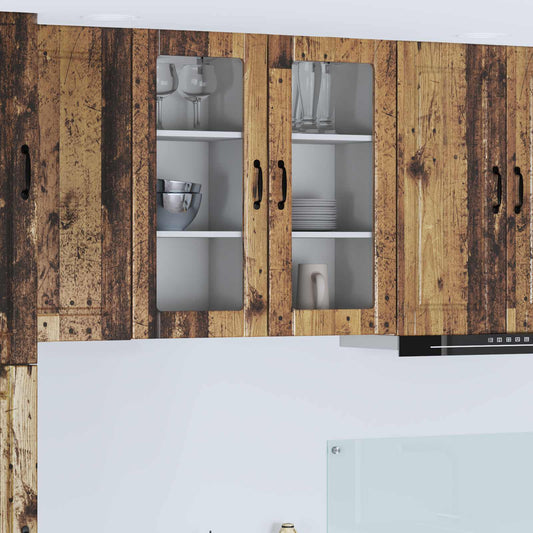 vidaXL Ντουλάπα Κουζίνας με ράφι Επιτοίχιο Παλιό ξύλο 40 x 31 x 80 εκ.