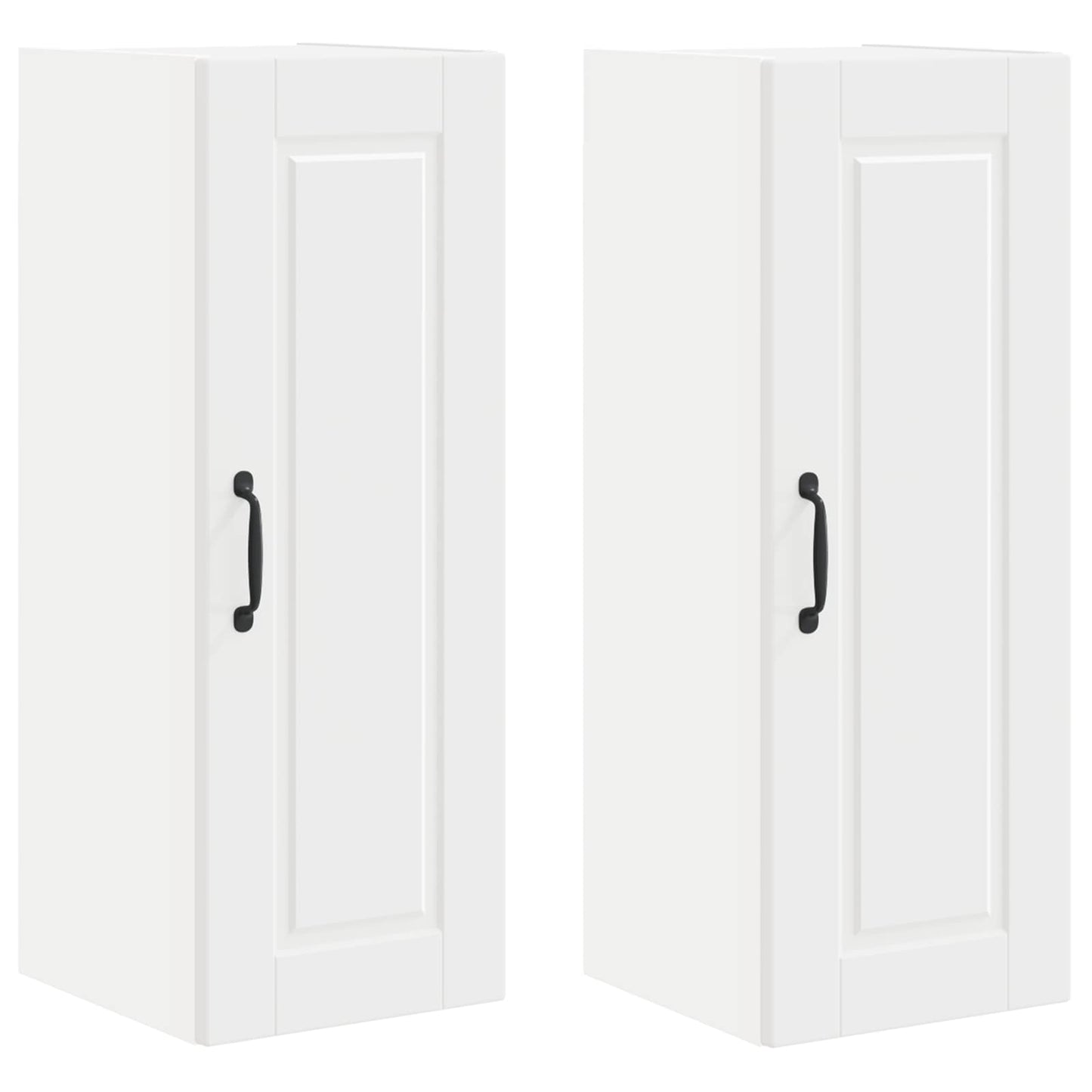 vidaXL Ντουλάπα Κουζίνας με ράφι με πόρτα 2 pcs Λευκό 30 x 31 x 80 εκ.