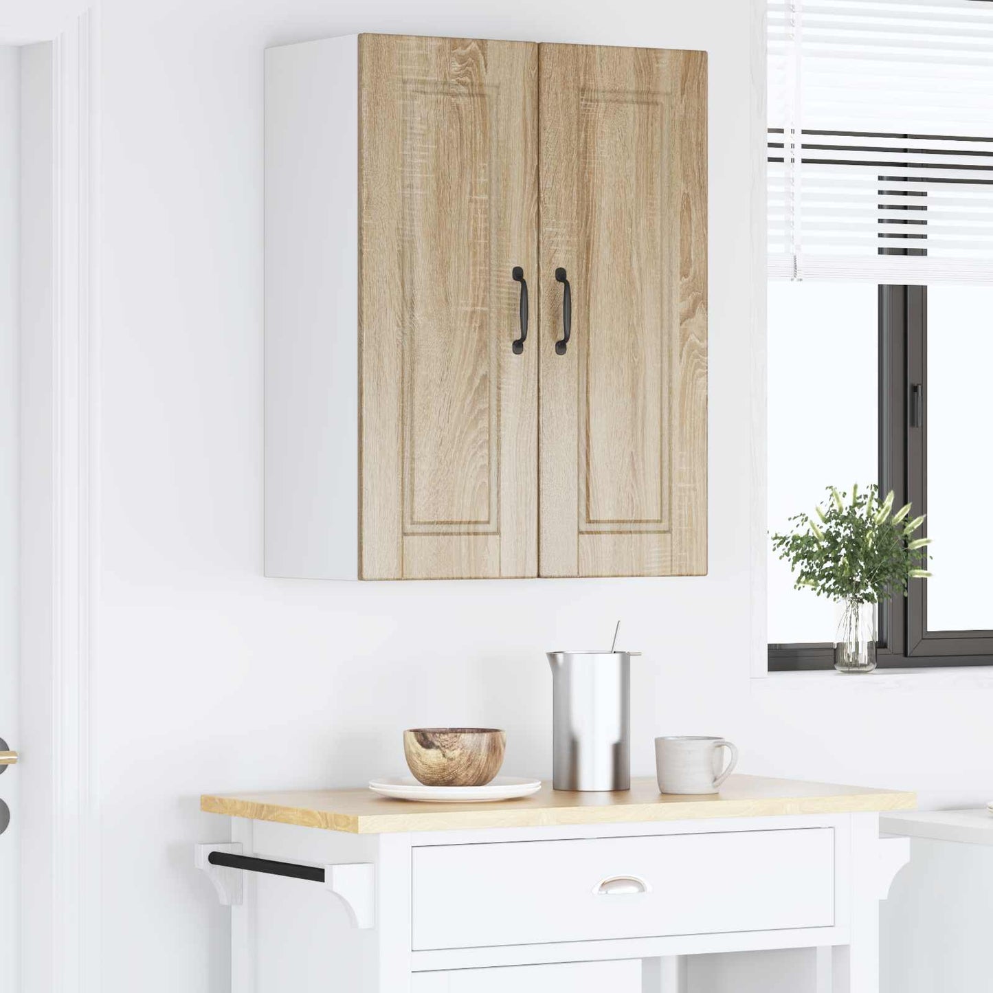 vidaXL Ντουλάπα Κουζίνας με ράφι 2 pcs Δρύς Sonoma 30 x 31 x 80 εκ.