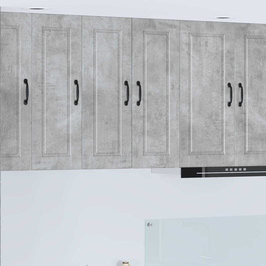 vidaXL Ντουλάπα Κουζίνας με ράφι 2 pcs Σκυρόδεμα Γκρι 30 x 31 x 80 εκ.