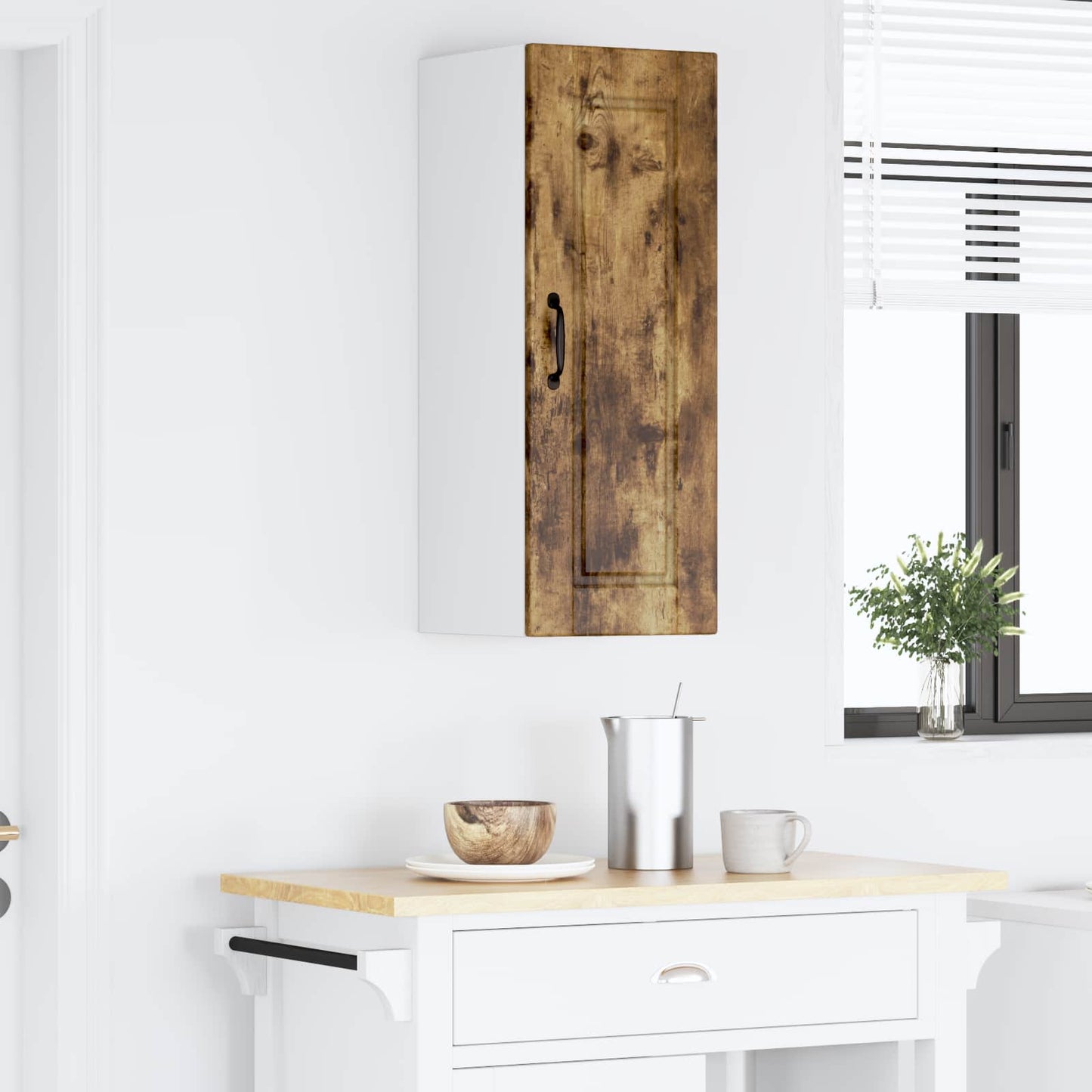 vidaXL Ντουλάπα Κουζίνας με ράφι Καπνιστό Δρύς 30 x 31 x 80 εκ.