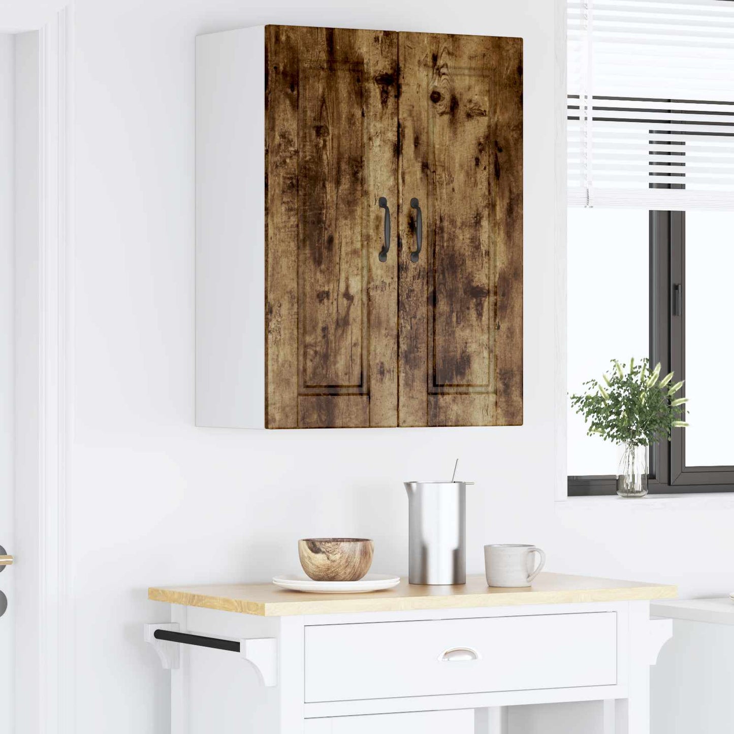 vidaXL Ντουλάπα Κουζίνας με ράφι 2 pcs Καπνιστό Δρύς 30 x 31 x 80 εκ.