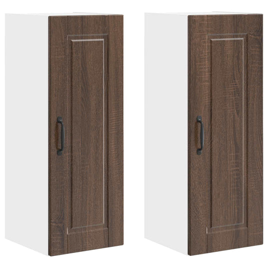 vidaXL Ντουλάπα Τοίχου PORTO 2 pcs Καφέ δρυς 30 x 31 x 80 εκ.