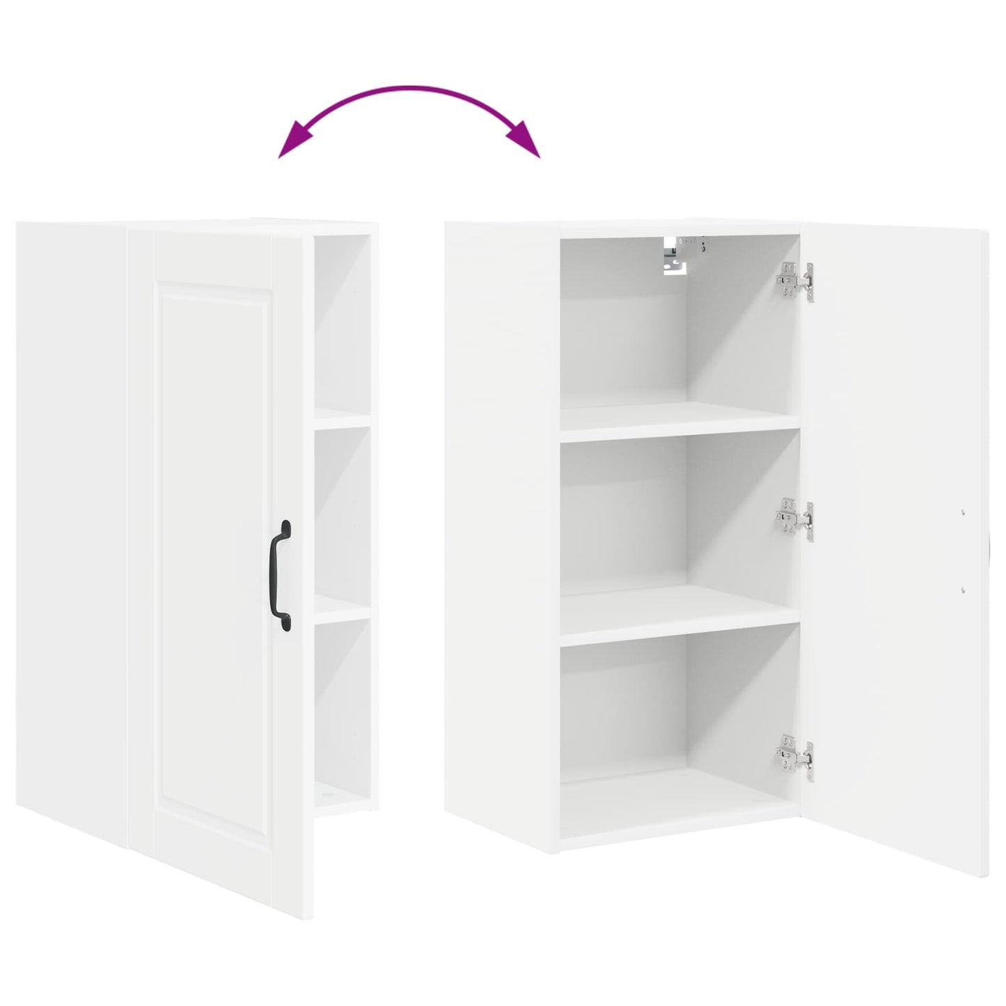 vidaXL Ντουλάπα Κουζίνας Λευκό 40 x 31 x 80 εκ. Επεξεργασμένο ξύλο