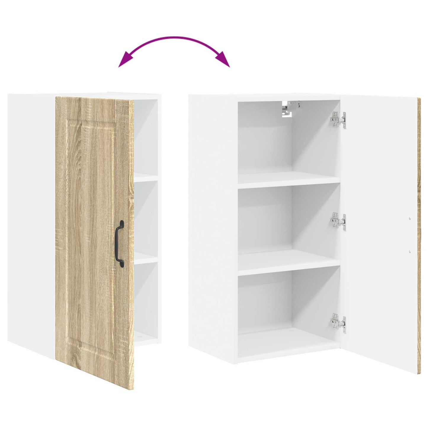 vidaXL Ντουλάπα Κουζίνας με ράφι με πόρτα Δρύς Sonoma 40 x 31 x 80 εκ.