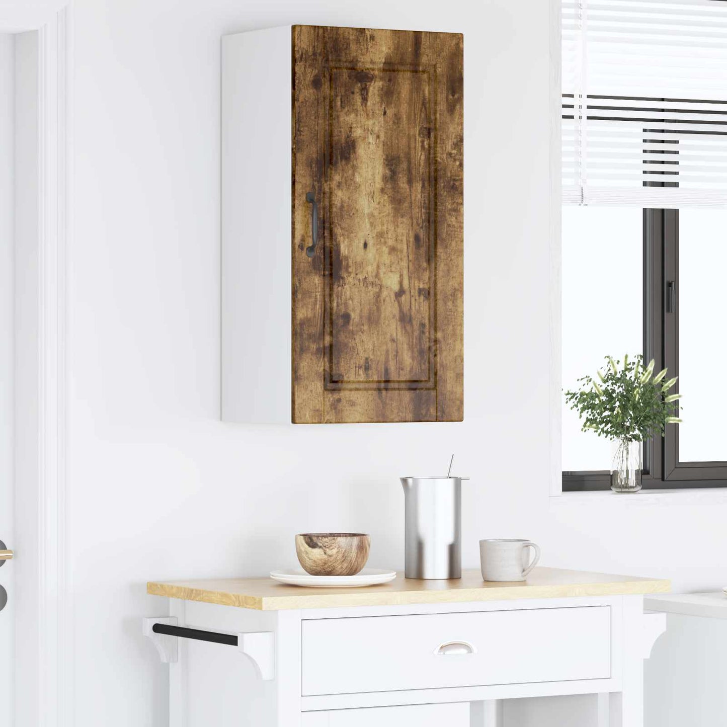 vidaXL Ντουλάπα Κουζίνας με ράφι Καπνιστό Δρύς 40 x 31 x 80 εκ.