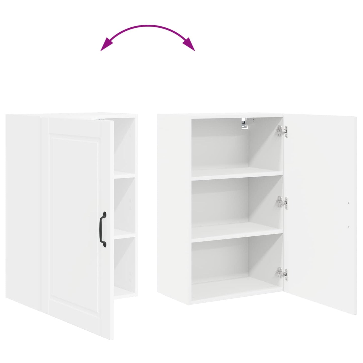 vidaXL Ντουλάπα Κουζίνας Λευκό 50 x 31 x 80 εκ. Επεξεργασμένο ξύλο