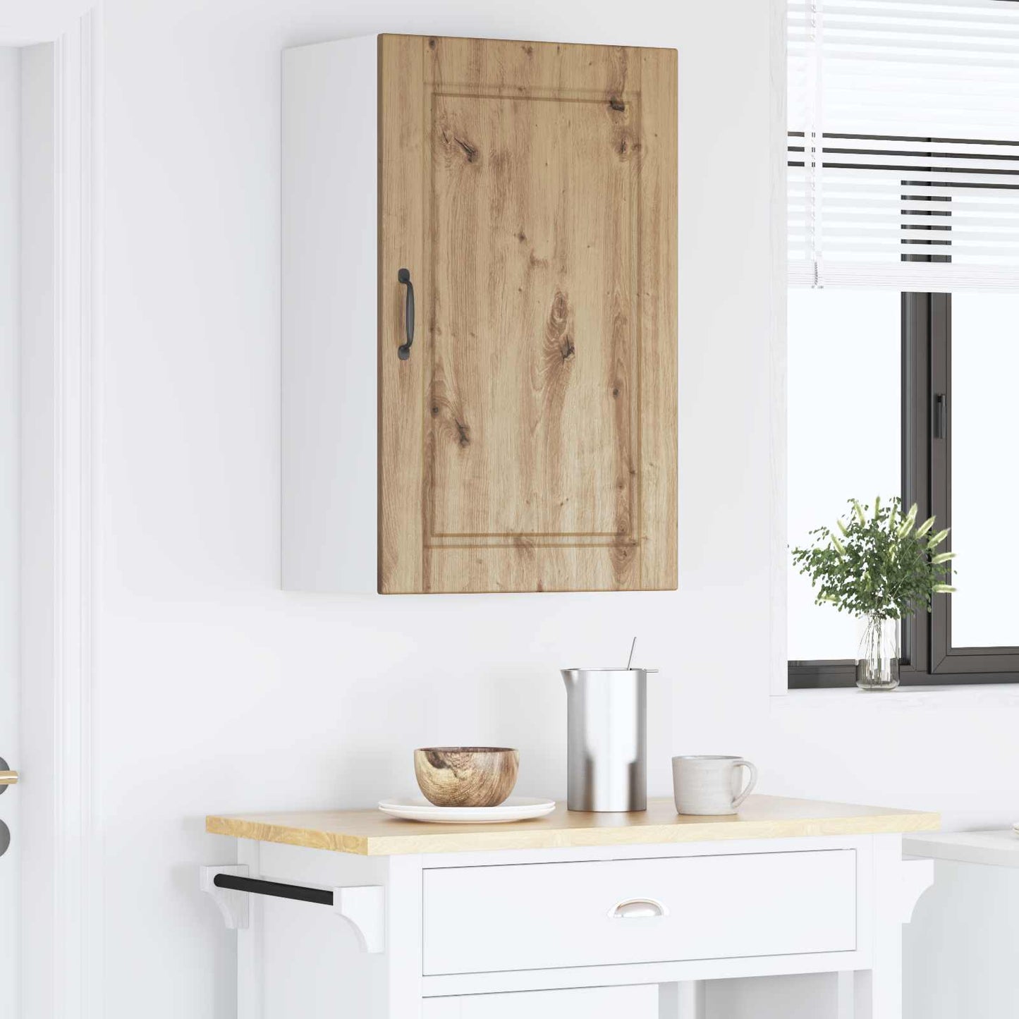 vidaXL Ντουλάπα Κουζίνας με ράφι με πόρτα Artisan Oak 50 x 31 x 80 εκ.
