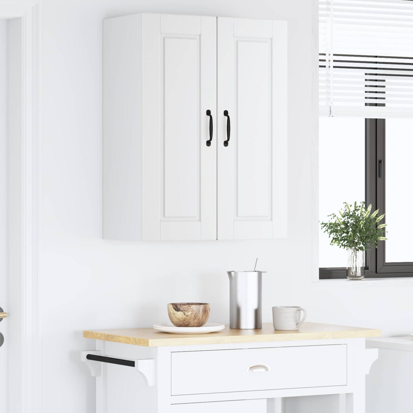 vidaXL Ντουλάπα Κουζίνας Λευκό 60 x 31 x 80 εκ. Επεξεργασμένο ξύλο