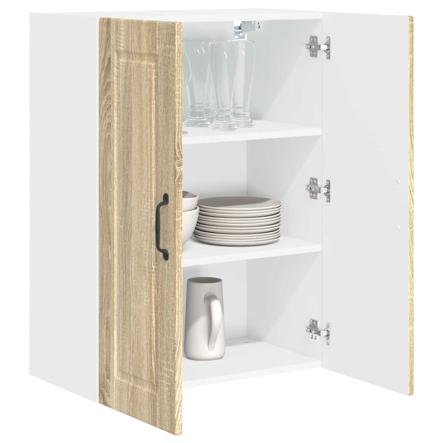 vidaXL Ντουλάπα Κουζίνας με ράφι με πόρτα Δρύς Sonoma 60 x 31 x 80 εκ.