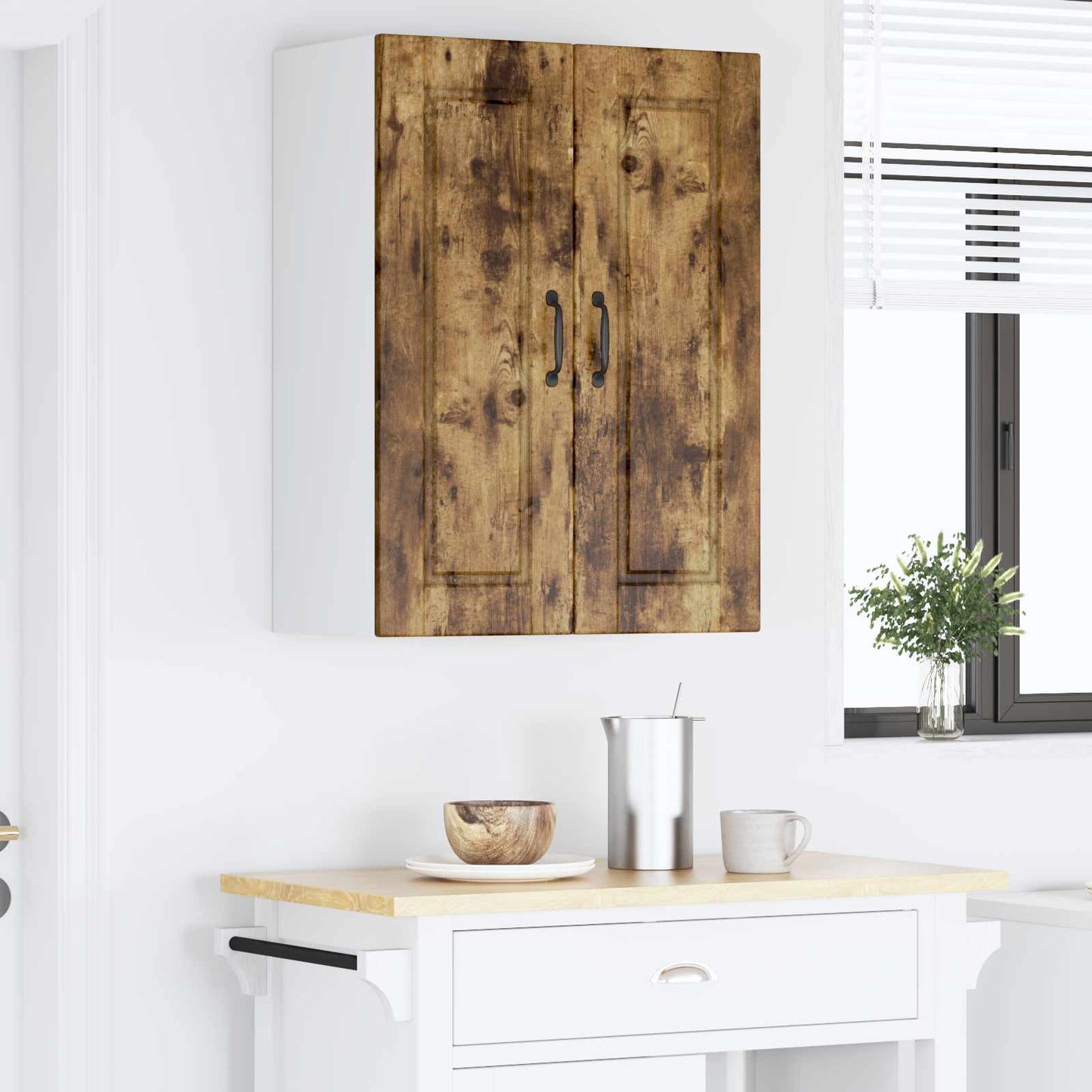 vidaXL Ντουλάπα Κουζίνας με ράφι Καπνιστό Δρύς 60 x 31 x 80 εκ.