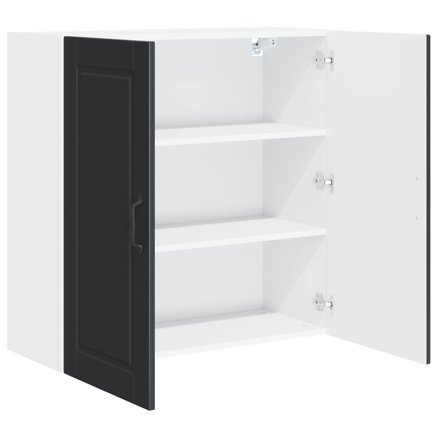 vidaXL Ντουλάπα Κουζίνας Μαύρο 80 x 31 x 80 εκ. Επεξεργασμένο ξύλο