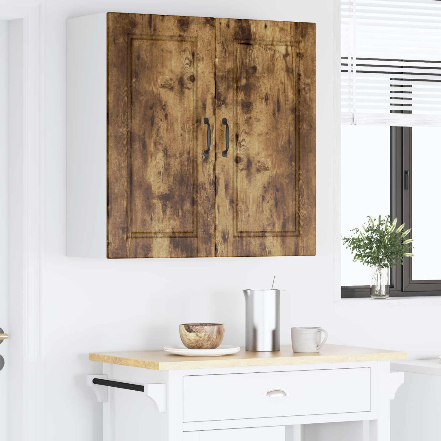 vidaXL Ντουλάπα Κουζίνας με ράφι Καπνιστό Δρύς 80 x 31 x 80 εκ.