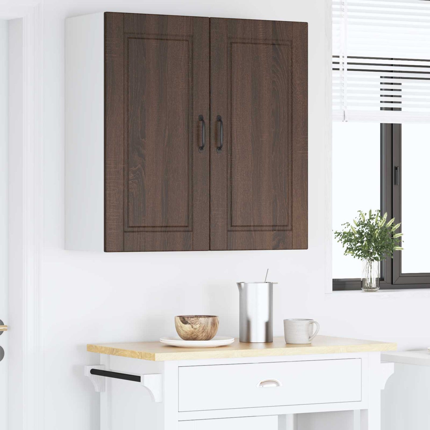 vidaXL Ντουλάπα Κουζίνας Καφέ δρυς 80 x 31 x 80 εκ. Επεξεργασμένο ξύλο