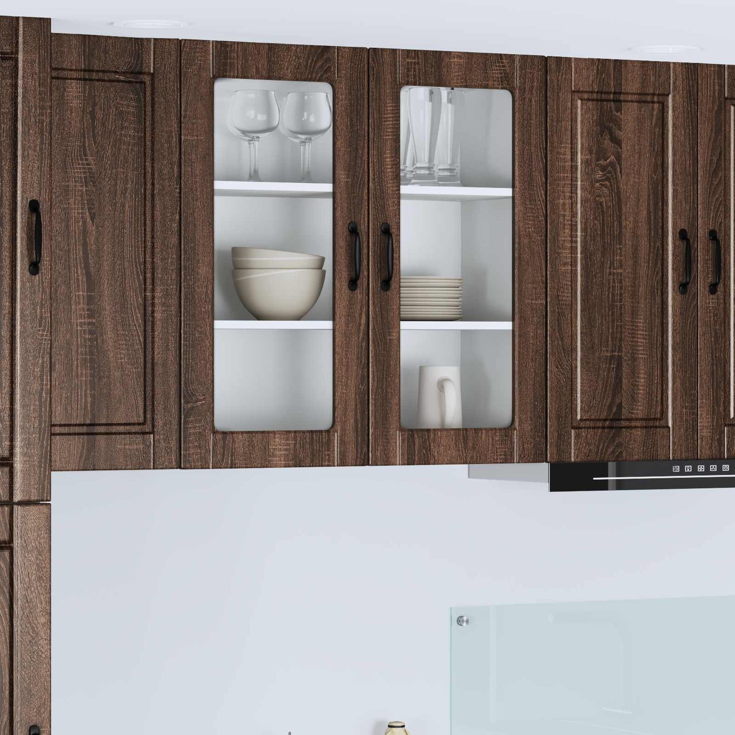 vidaXL Ραφιέρα τοίχου PORTO Καφέ δρυς 80 x 31 x 80 εκ.
