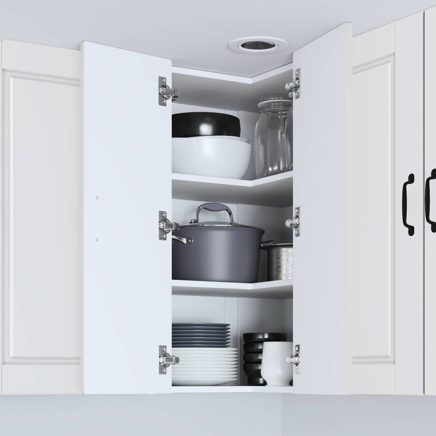 vidaXL Ντουλάπα Κουζίνας Λευκό 57 x 57 x 80 εκ. Επεξεργασμένο ξύλο