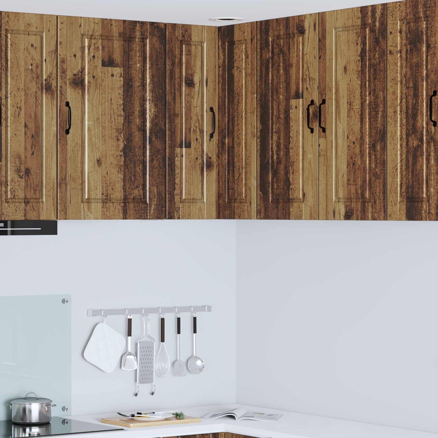 vidaXL Ντουλάπα Κουζίνας με ράφι Επιτοίχιο Παλιό ξύλο 57 x 57 x 80 εκ.