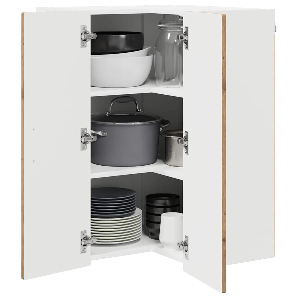 vidaXL Ντουλάπα Κουζίνας με ράφι με πόρτα Artisan Oak 57 x 57 x 80 εκ.