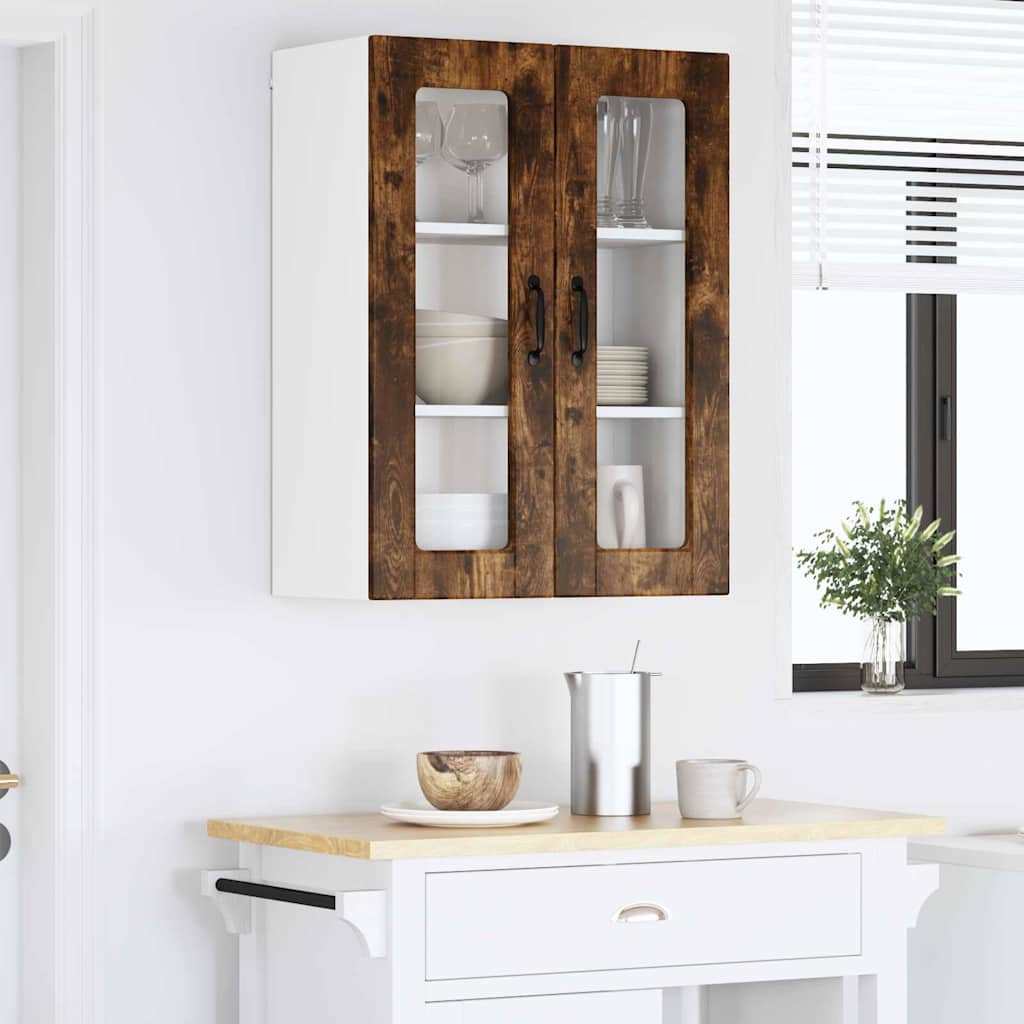 vidaXL Ντουλάπα Κουζίνας με ράφι Καπνιστό Δρύς 60 x 31 x 80 εκ.