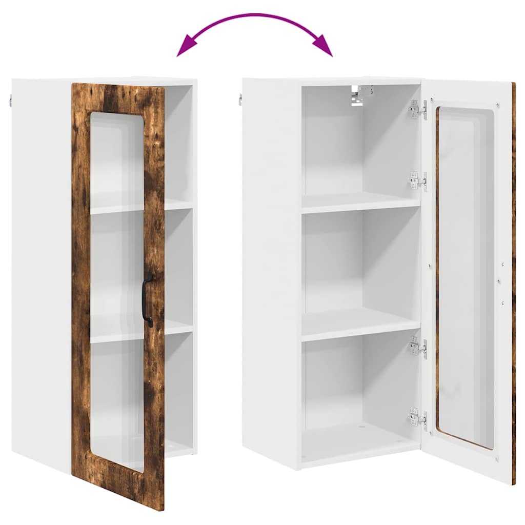 vidaXL Ντουλάπα Κουζίνας με ράφι Καπνιστό Δρύς 40 x 31 x 100 εκ.