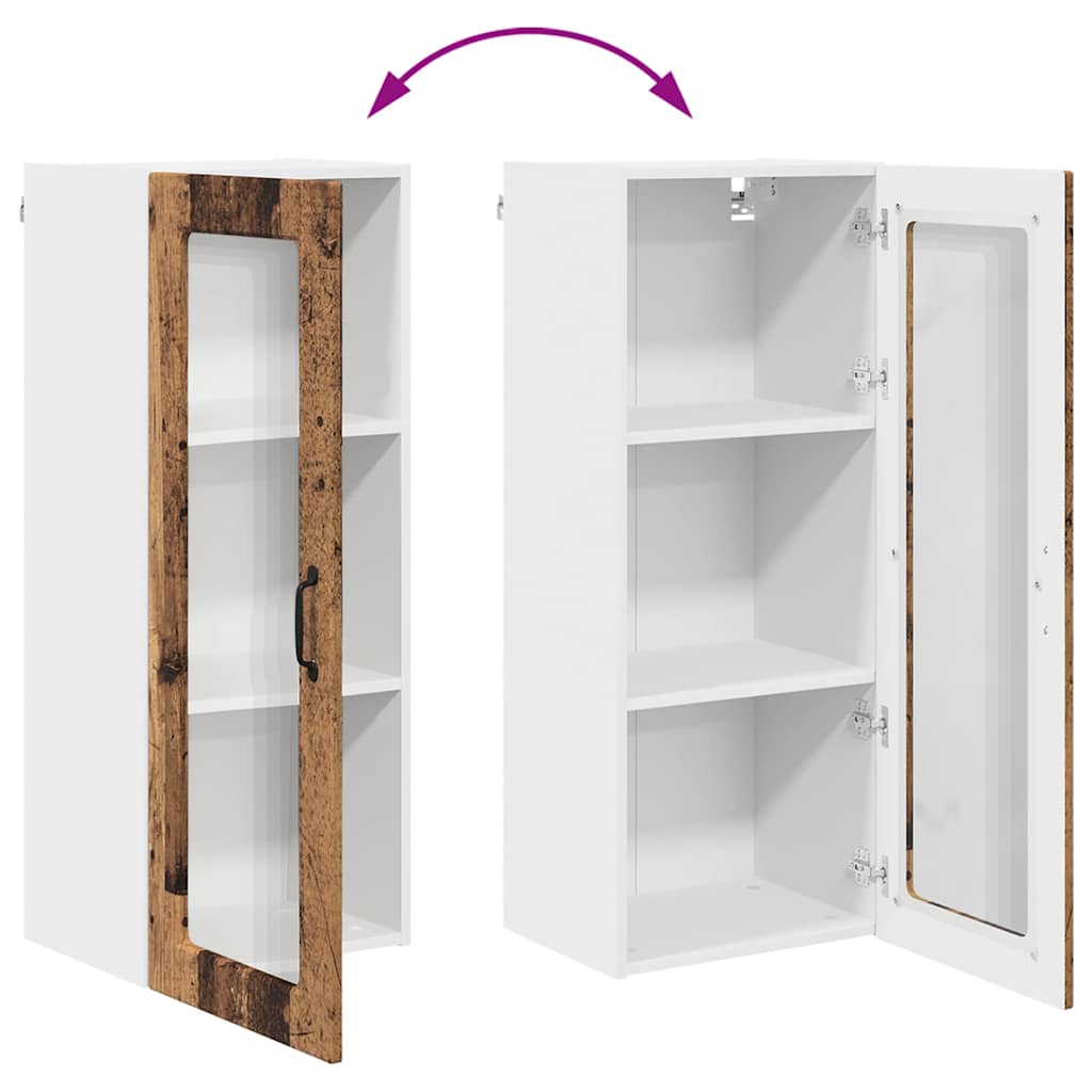 vidaXL Ντουλάπα Κουζίνας με ράφι με πόρτα Παλιό ξύλο 40 x 31 x 100 εκ.