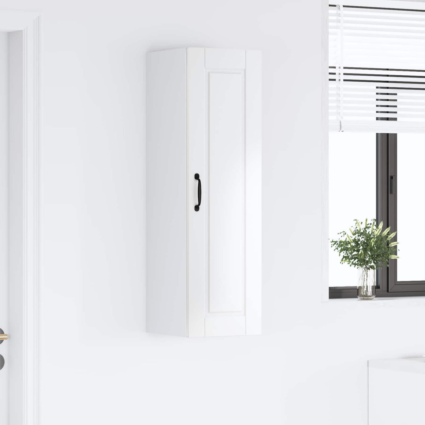 vidaXL Ντουλάπα Κουζίνας Υψηλής γυαλάδας λευκό 30 x 31 x 100 εκ.