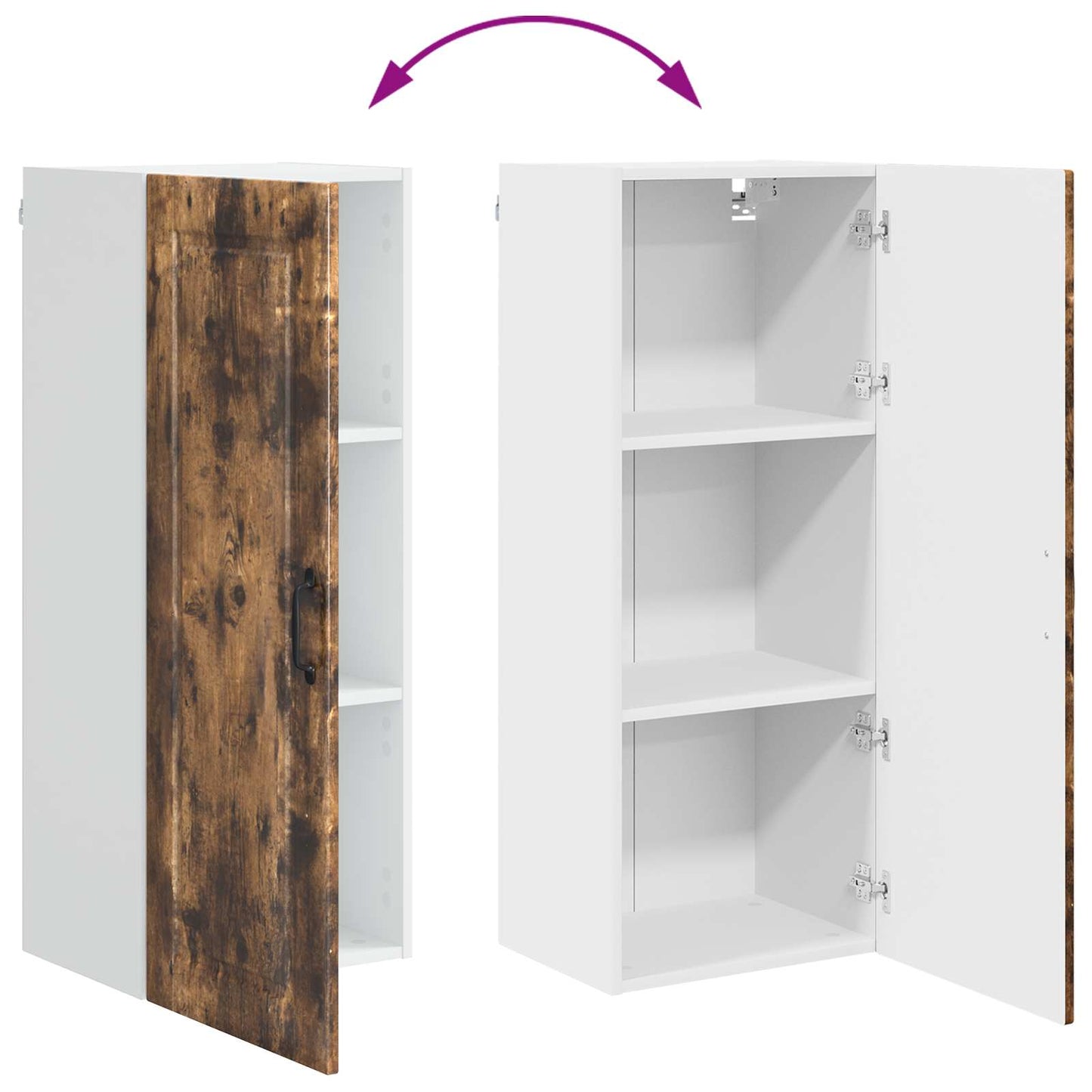 vidaXL Ντουλάπα Κουζίνας με ράφι Καπνιστό Δρύς 40 x 31 x 100 εκ.