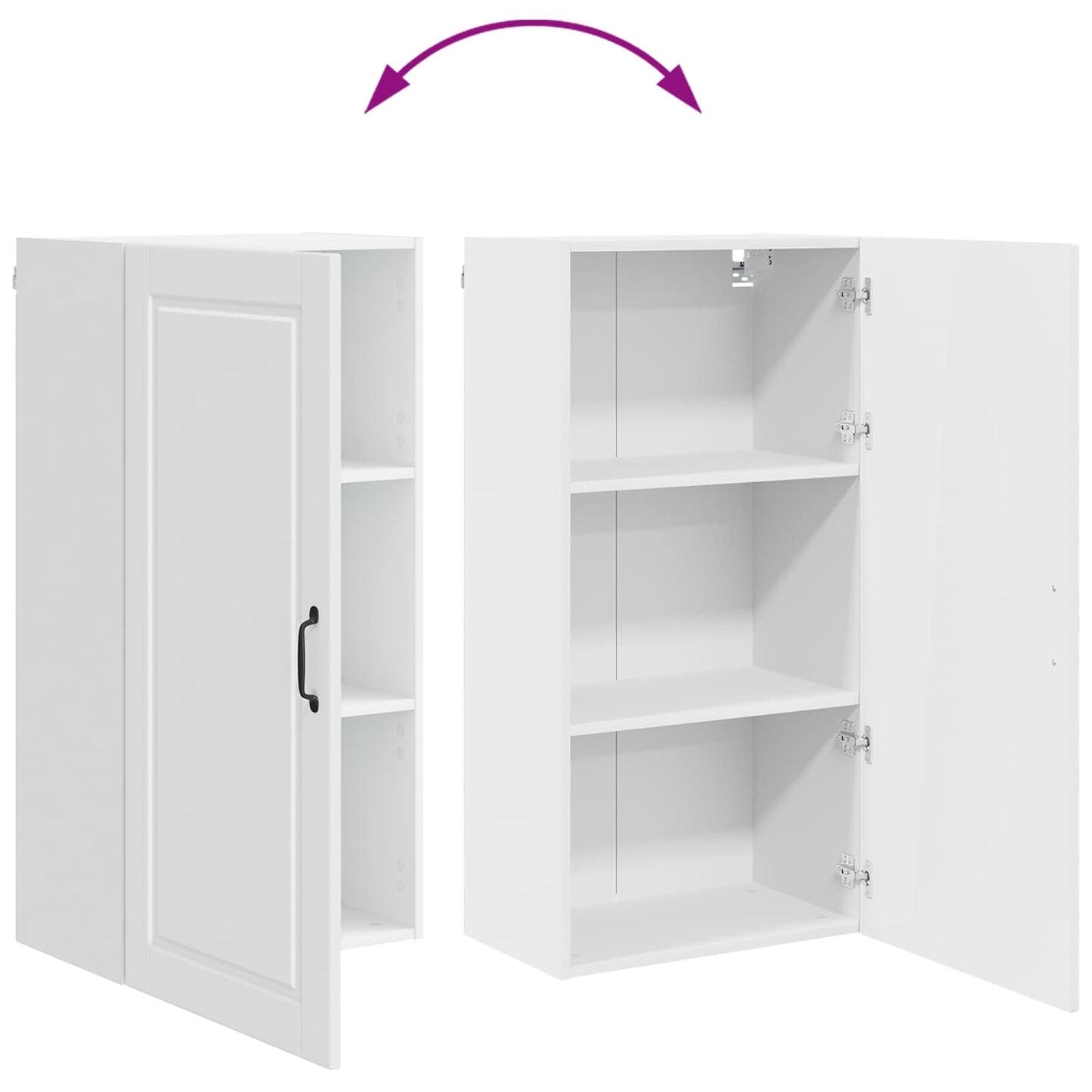 vidaXL Ντουλάπα Κουζίνας Λευκό 50 x 31 x 100 εκ. Επεξεργασμένο ξύλο