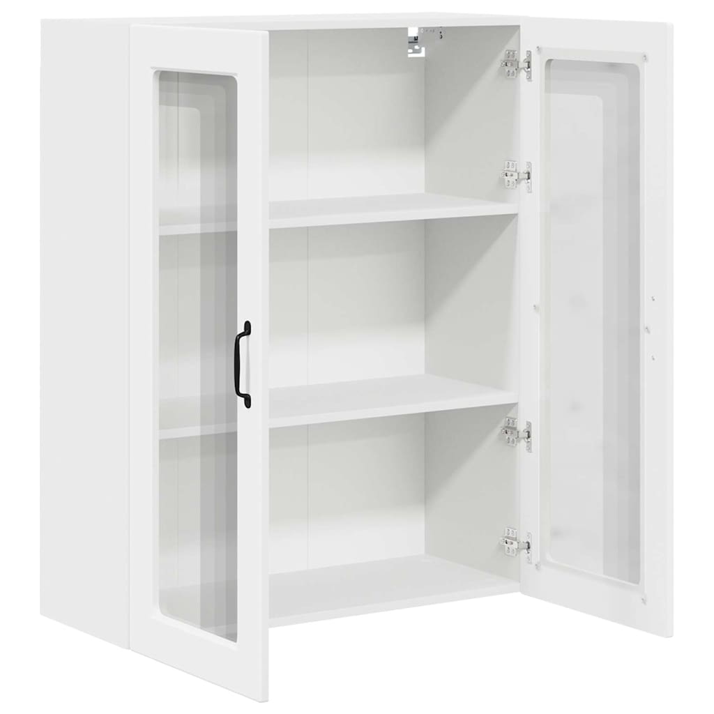 vidaXL Κρεμαστό ντουλάπι κουζίνας με ράφι Λευκό 80 x 31 x 100 εκ.