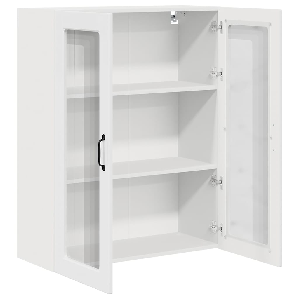 vidaXL Ντουλάπα Κουζίνας Υψηλής γυαλάδας λευκό 80 x 31 x 100 εκ.