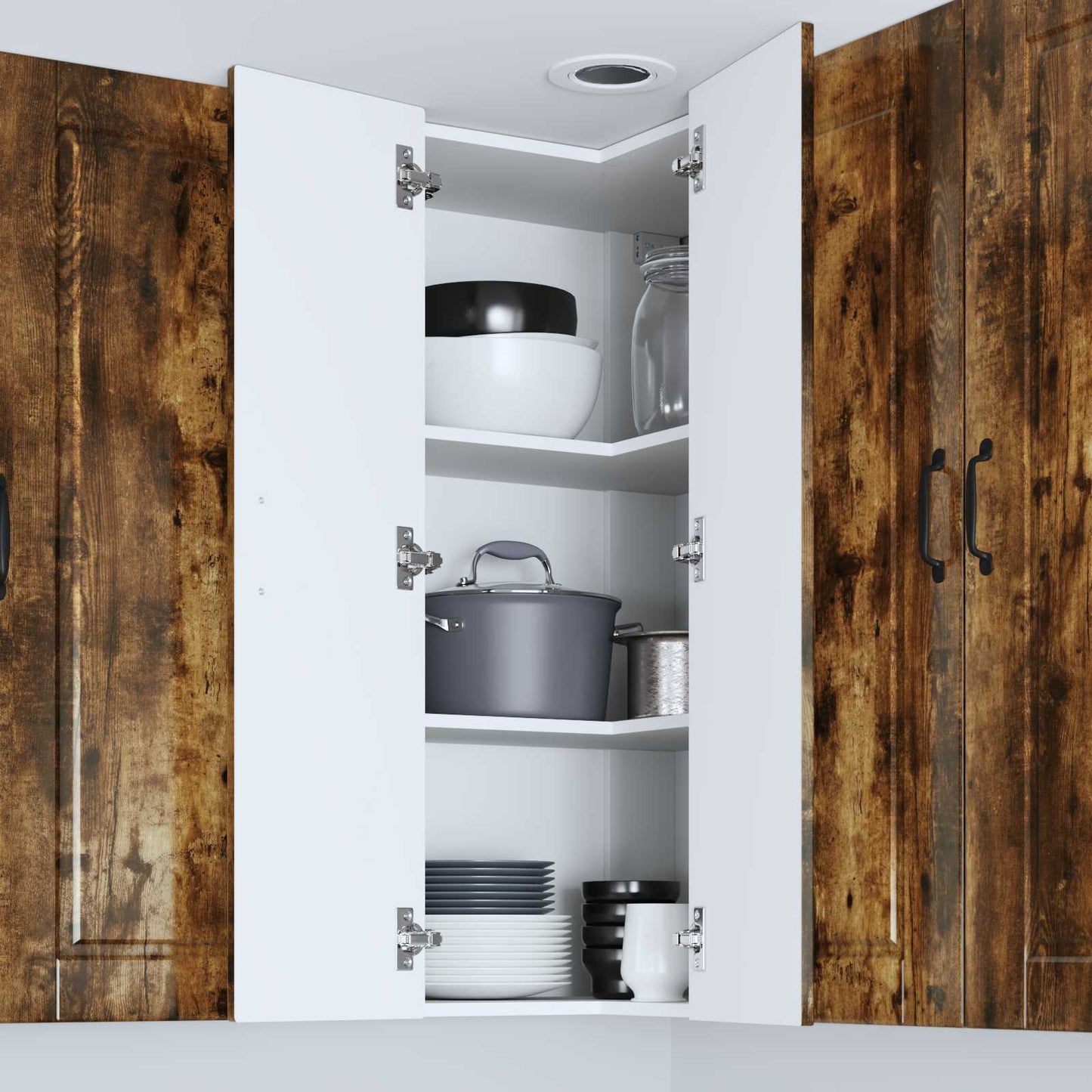 vidaXL Ντουλάπα Κουζίνας με ράφι Καπνιστό Δρύς 57 x 57 x 100 εκ.