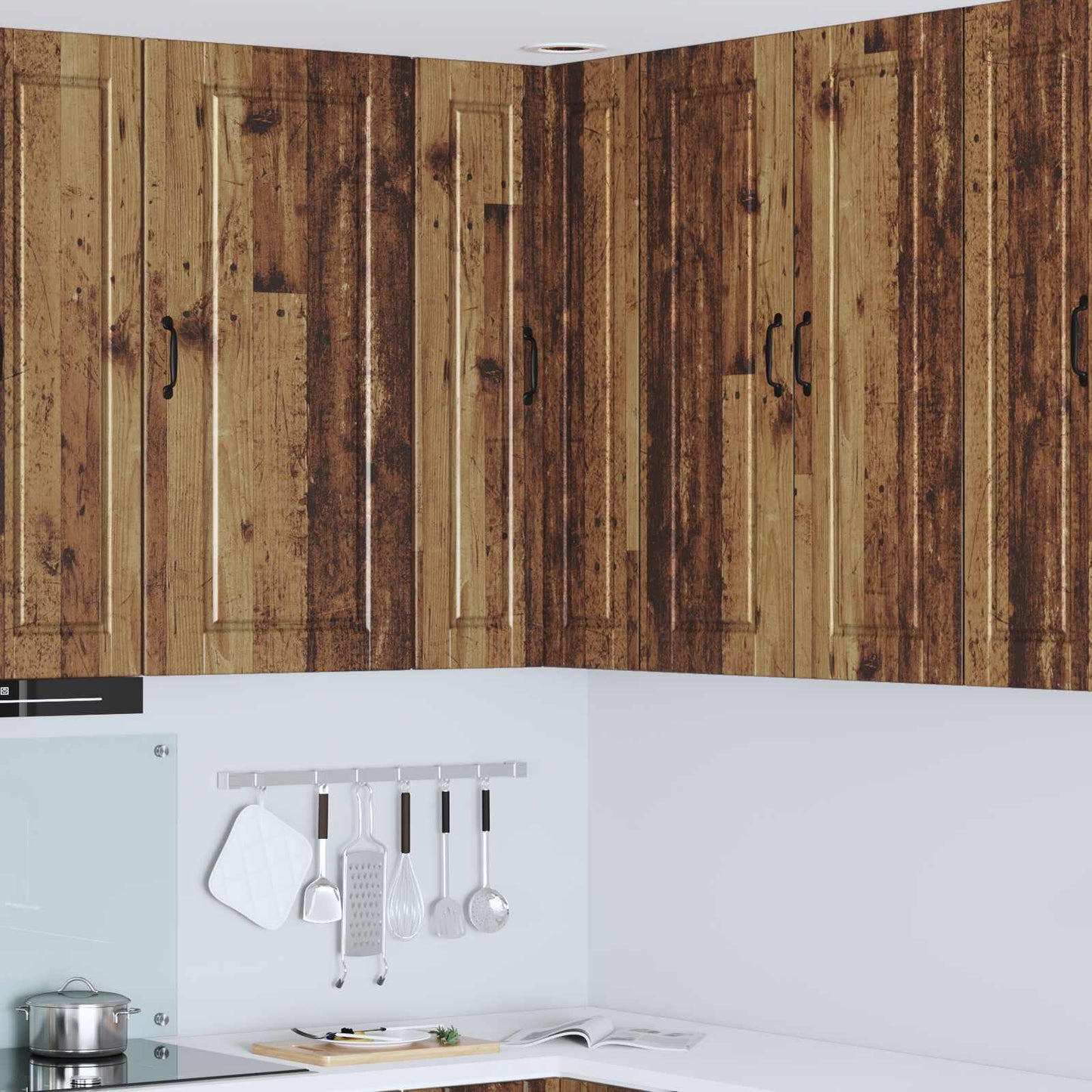 vidaXL Ντουλάπα Κουζίνας με ράφι με πόρτα Παλιό ξύλο 57 x 57 x 100 εκ.